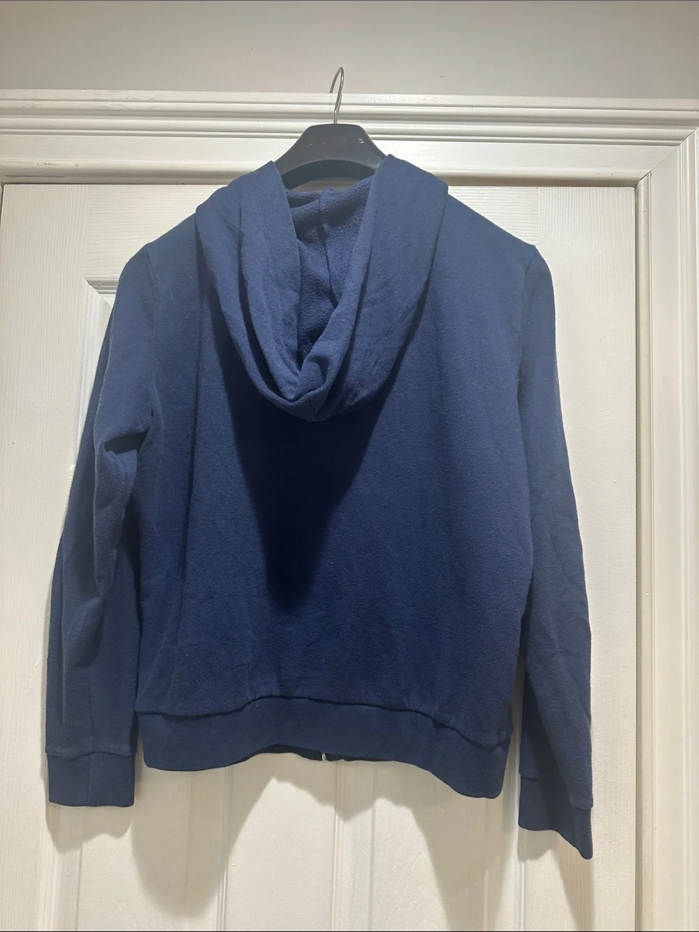 PINK Victoria's Secret Navy Full-Zip Hoodie with White Logo
